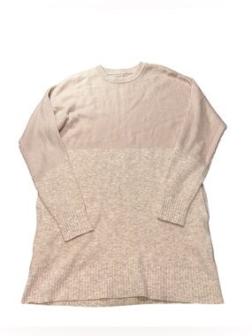 Lululemon light pink ribbed long sleeve mini wrap dress. Estimated at a size 8.